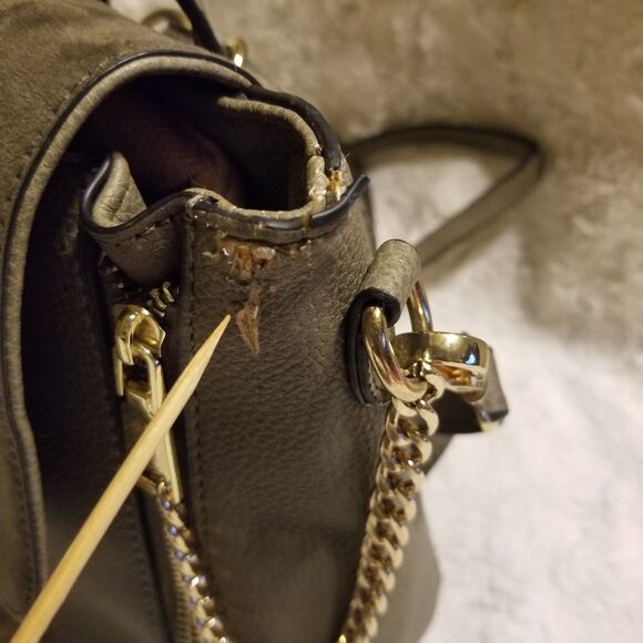 Call it Spring Tote Backpack Purse Gold Chain Olive Green - Picture 4 of 12